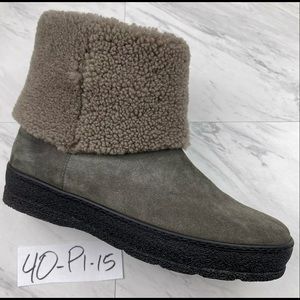 •M Gemi Womens Boots Fur Shearling Made Italy 40 US 9 EUC
